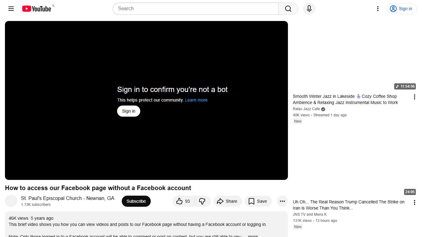 How to access our Facebook page without a Facebook account - YouTube